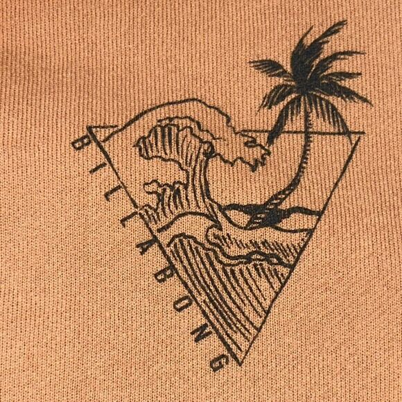 Billabong Peach Hoodie with Black Logo - Picture 4 of 16